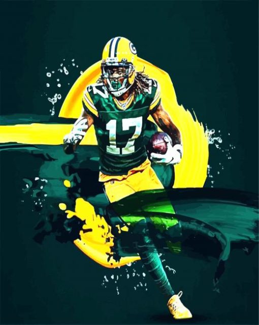 Illustration Of Davante Adams Paint By Number