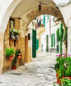 Italy Puglia Streets paint by numbers