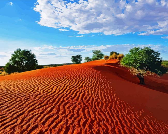 Kalahari Desert Landscape Paint By Number