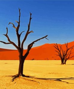 Kalahari Desert Trees Paint By Number