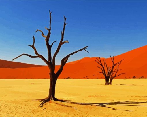 Kalahari Desert Trees Paint By Number