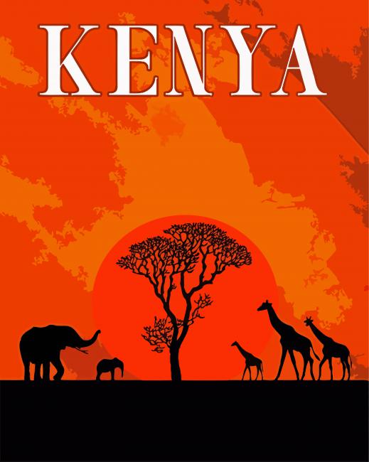 African Kenya Poster Paint By Number