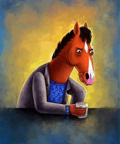 Lonely Bojack Horseman paint by numbers