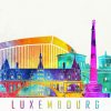 Luxembourg Colorful Poster paint by numbers