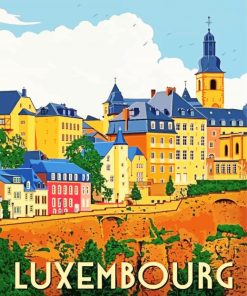 Luxembourg Poster paint by numbers