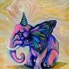 Magical Elephant With ButterFly Ears Paint By Number