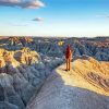 Man on The Top of Badlands National Park paint by number