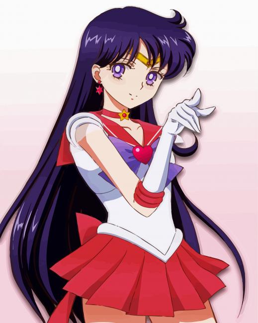 Mars Sailor Moon paint by numbers