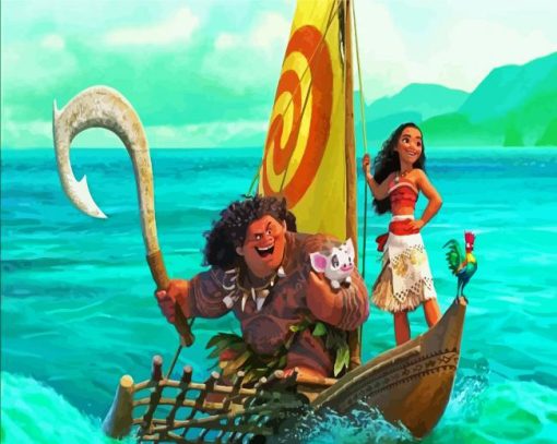 Maui And Moana Paint By Number