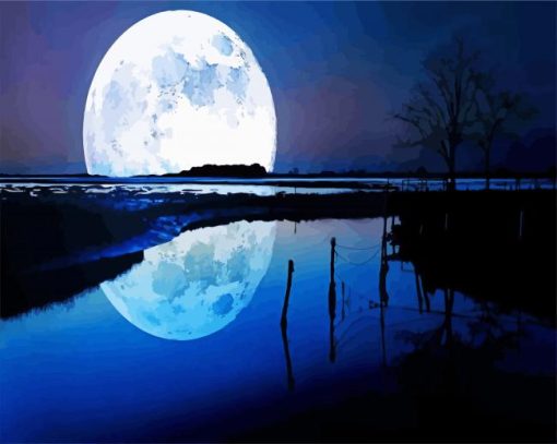 Moonlight Reflection paint by numbers