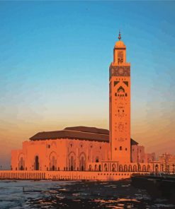 Morocco Hassan II Mosque paint by numbers