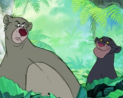 Bagheera And Baloo Paint By Number