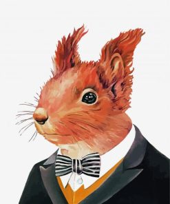 Mr Squirrel paint by numbers