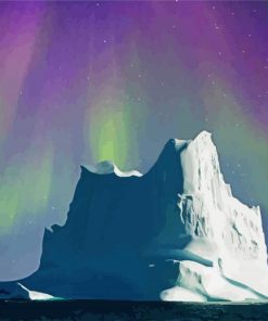 Northern Lights Iceberg paint by numbers