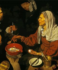 Old Woman Frying Eggs Velazquez paint by numbers