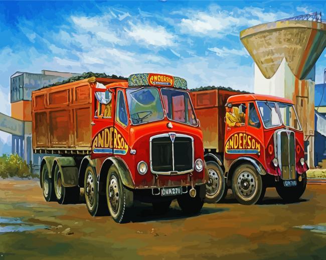 Old Lorries Paint By Number