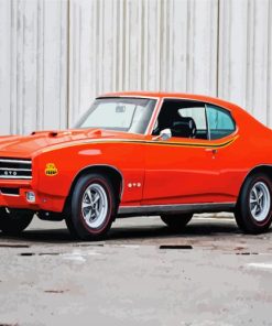 Orange Classic Gto Car Paint By Number