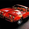 Orange Firebird Car paint by numbers