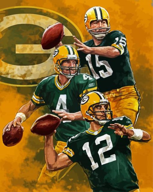 Packers Players paint by numbers