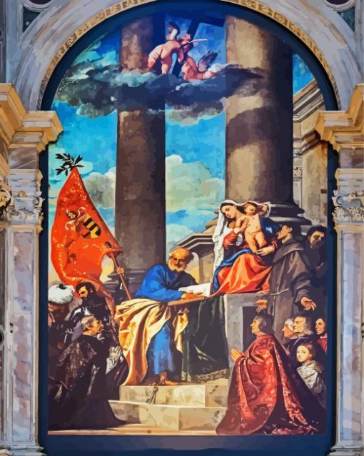 Pesaro Madonna by Titian paint by numbers