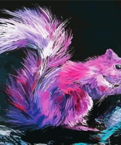 Pink Squirrel paint by numbers