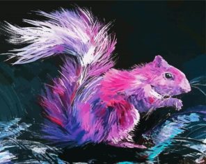 Pink Squirrel paint by numbers