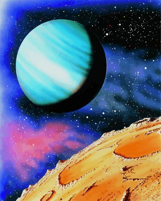 Pluto Planet Art paint by numbers