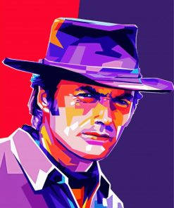 Pop Art Clint Eastwood paint by numbers