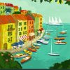 Portofino Italy Harbour Paint By Number