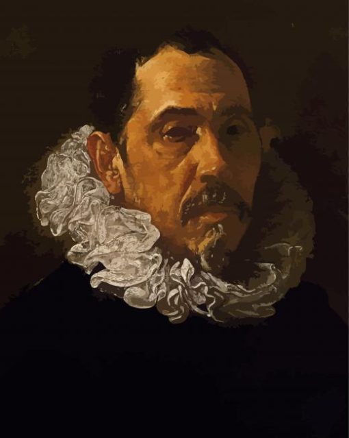 Portrait of Francisco Pacheco by Velazquez paint by numbers