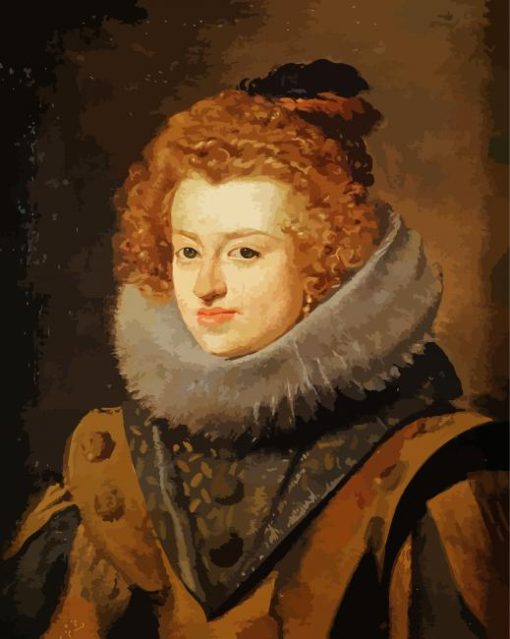 Portrait of Maria Anna by Velazquez paint by numbers