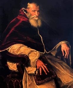 Portrait of Pope Paul III Titian paint by numbers