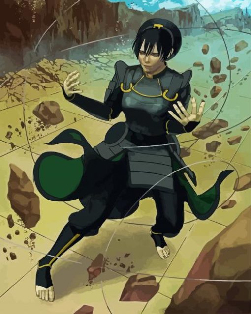 Powerful Toph Beifong paint by numbers