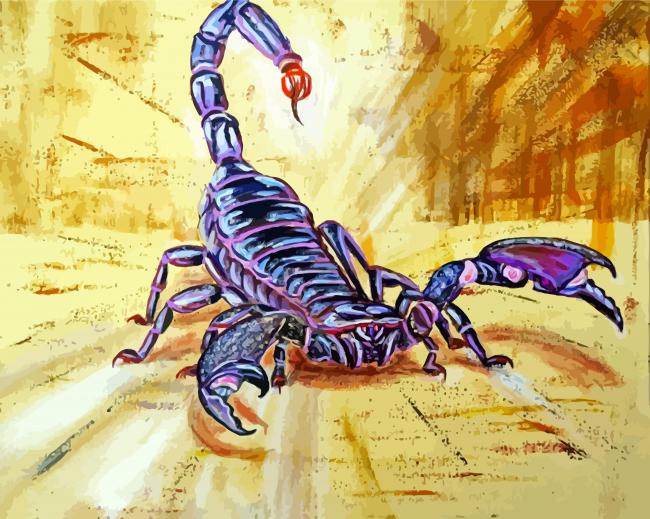 Purple Scorpion paint by numbers