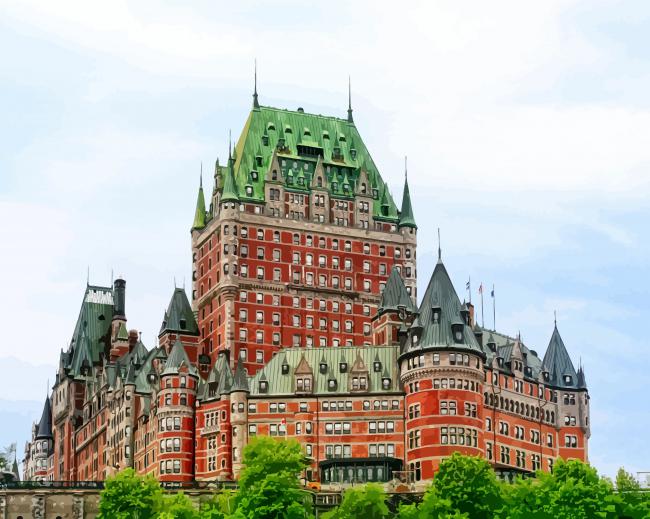 Quebec Chateau Frontenac paint by numbers