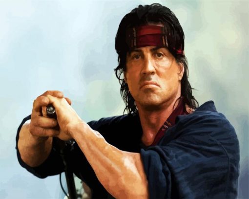 Rambo Film paint by numbers