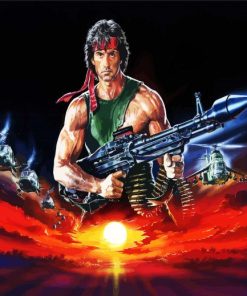 Rambo Movie paint by numbers