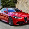Red Alfa Romeo paint by numbers