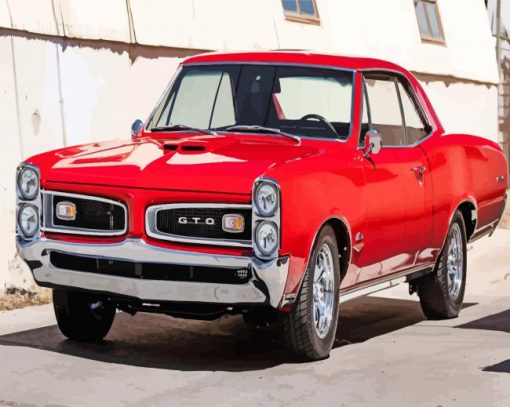 Red Classic Gto Car Paint By Number