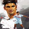 Roger Federer Player paint by numbers
