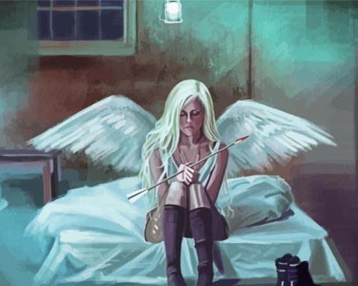 Sad Angel Girl paint by numbers