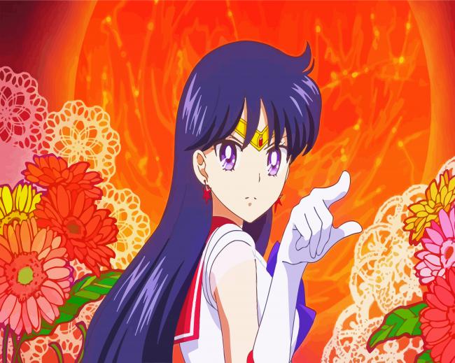Sailor Moon Mars Paint By Number