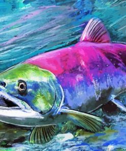 Salmon Fish paint by numbers