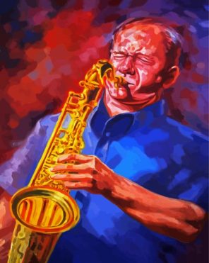 Sax Player paint by numbers