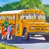 School Bus paint by numbers