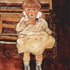 Seated Child Egon Schiele paint by numbers