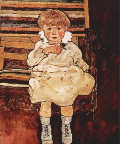 Seated Child Egon Schiele paint by numbers