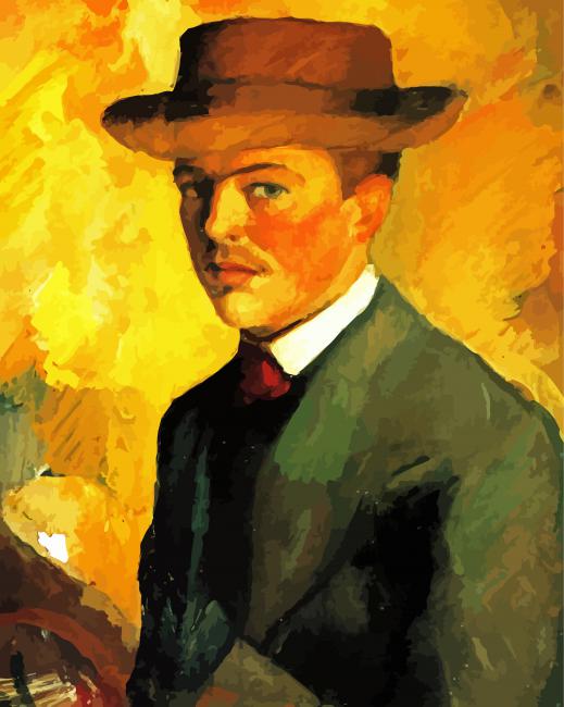 Self Portrait with Hat paint by numbers