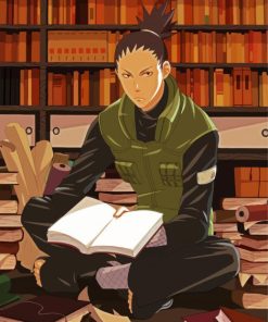 Shikamaru Reading Book paint by numbers
