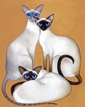 Siamese Cat Family Paint By Number
